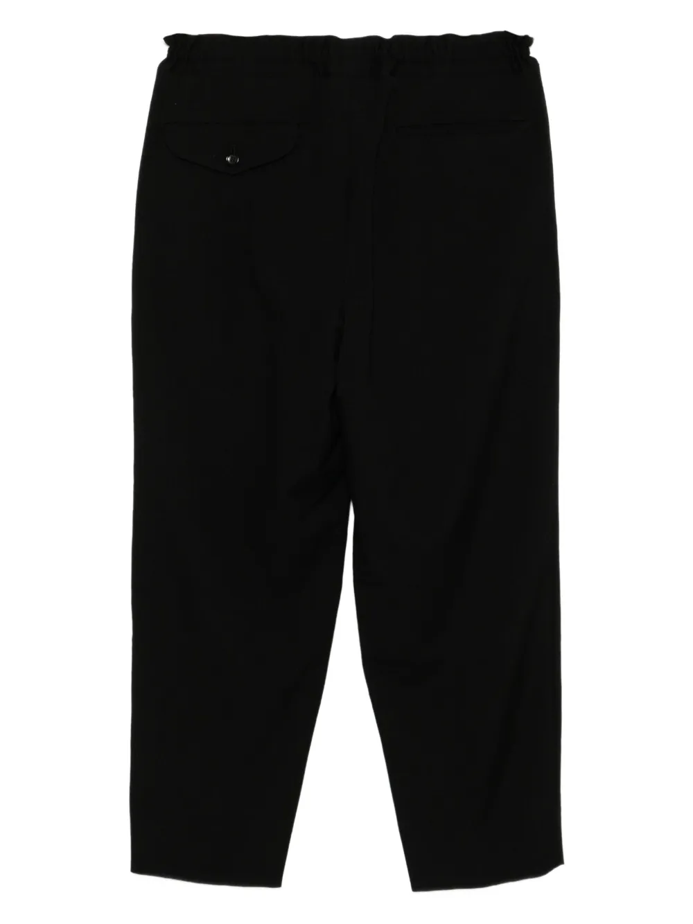 Black Comme Des Garçons Wollen broek - Zwart