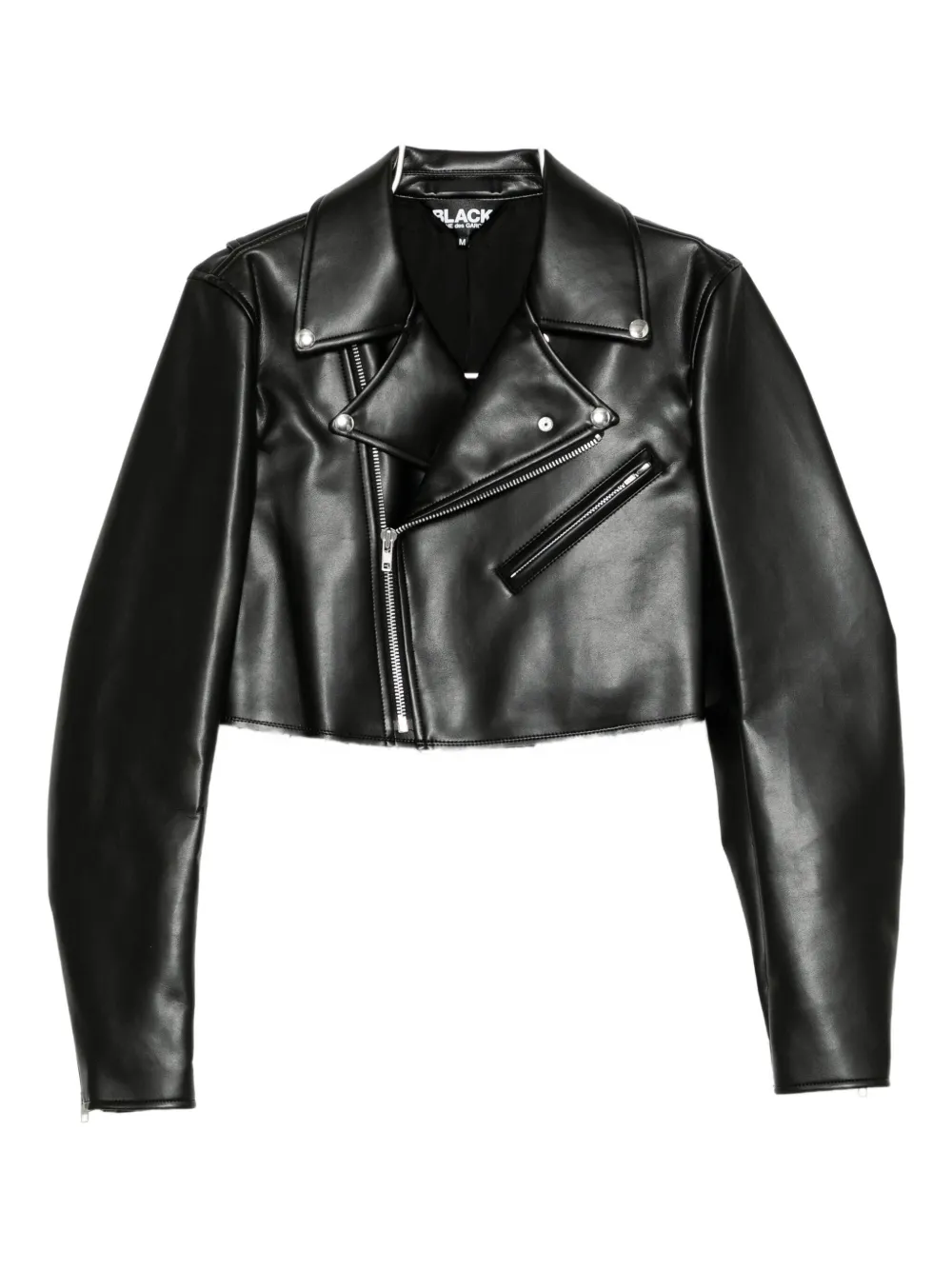 Black Comme Des Garçons Zip-up Biker-jacket In Black