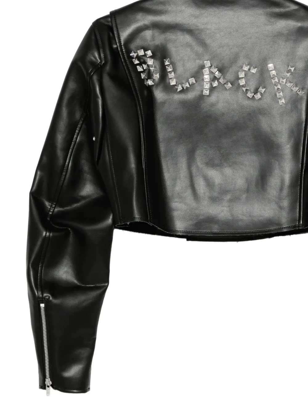 Black Comme Des Garçons Bikerjack met rits Zwart