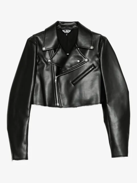 Black Comme Des Garçons bikerjacka med dragkedja