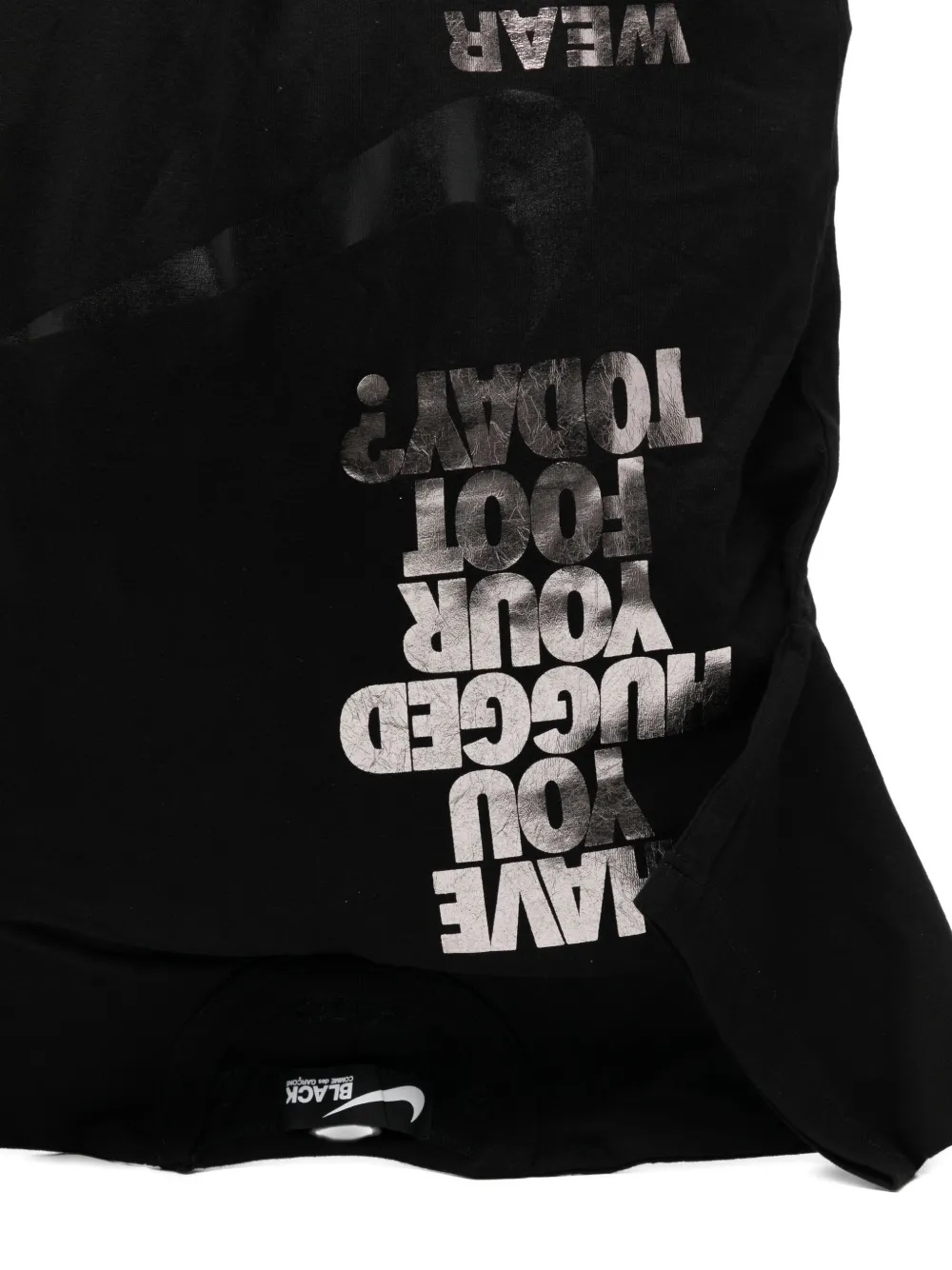 Black Comme Des Garçons x Nike shopper met print Zwart