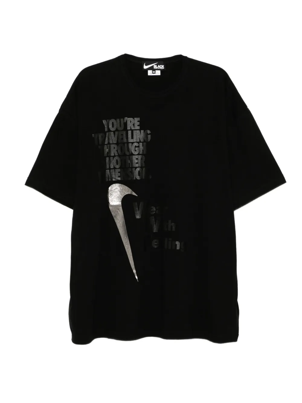 Black Comme Des Garçons x Nike printed T-shirt | Black | Image 1