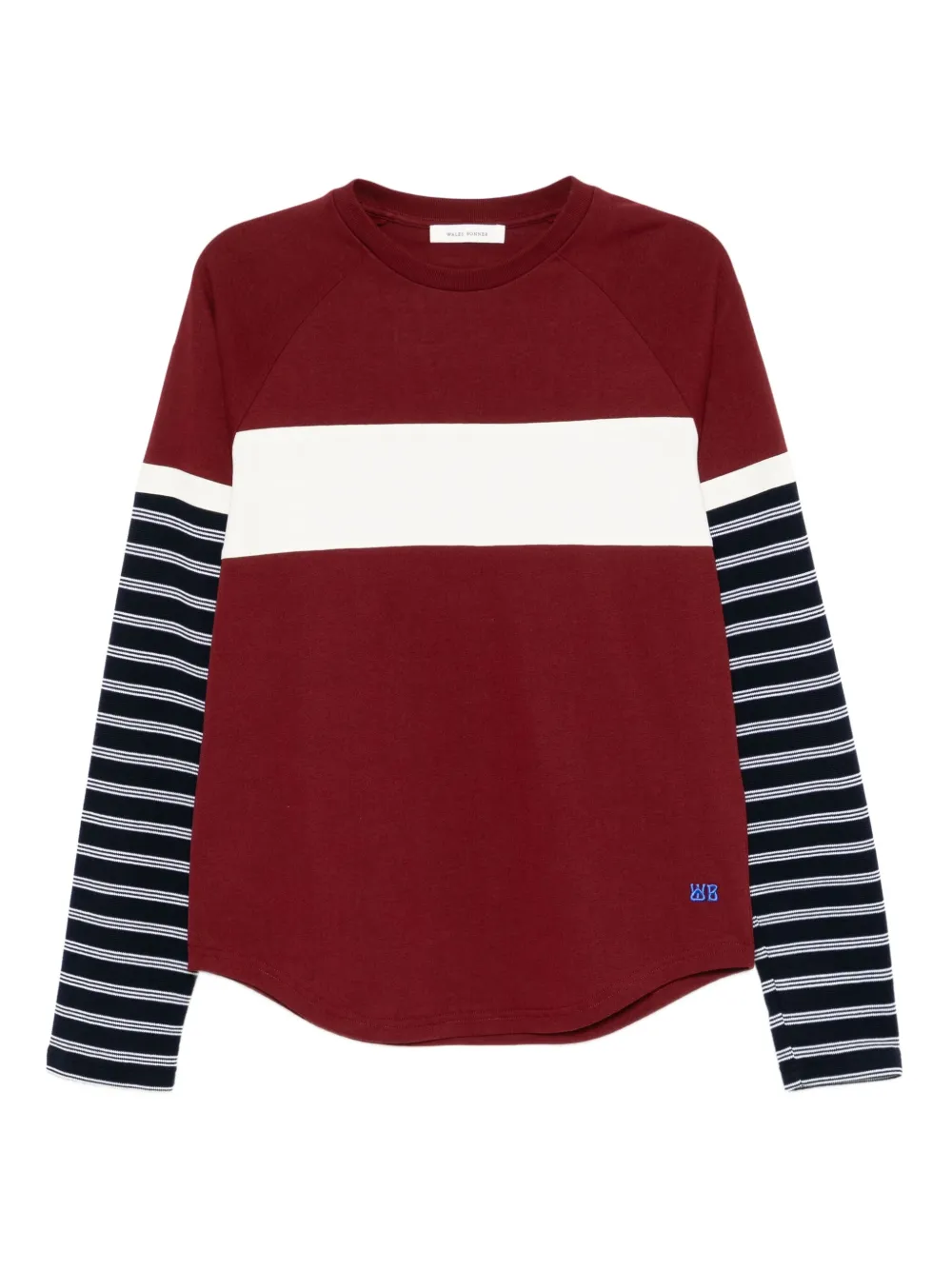 Wales Bonner stripe-panel T-shirt | Red | Image 1