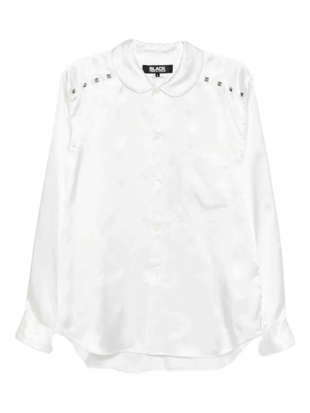Black Comme Des Garçons Stud-embellished Shirt In White