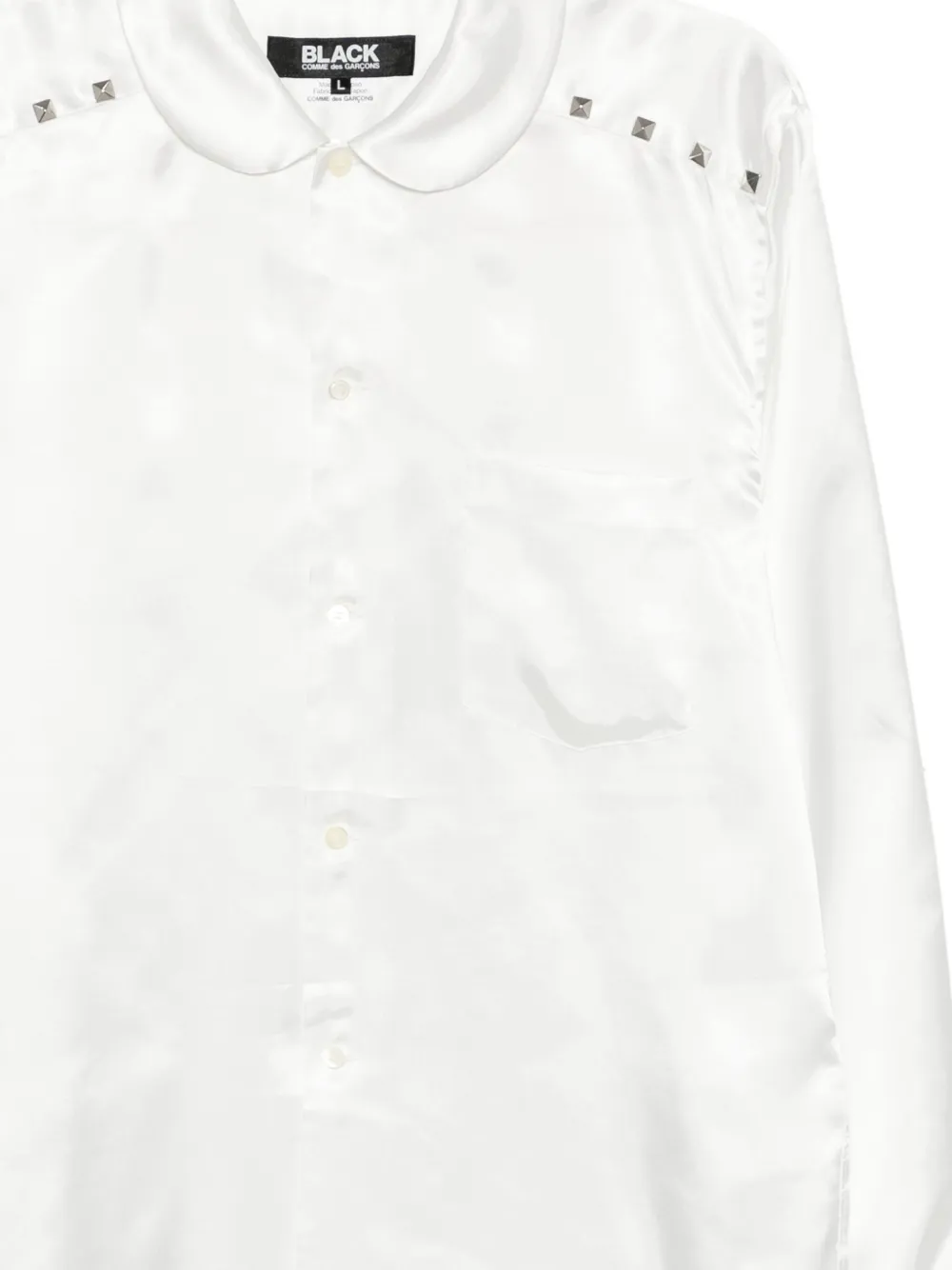 Black Comme Des Garçons Stud-embellished Shirt In White