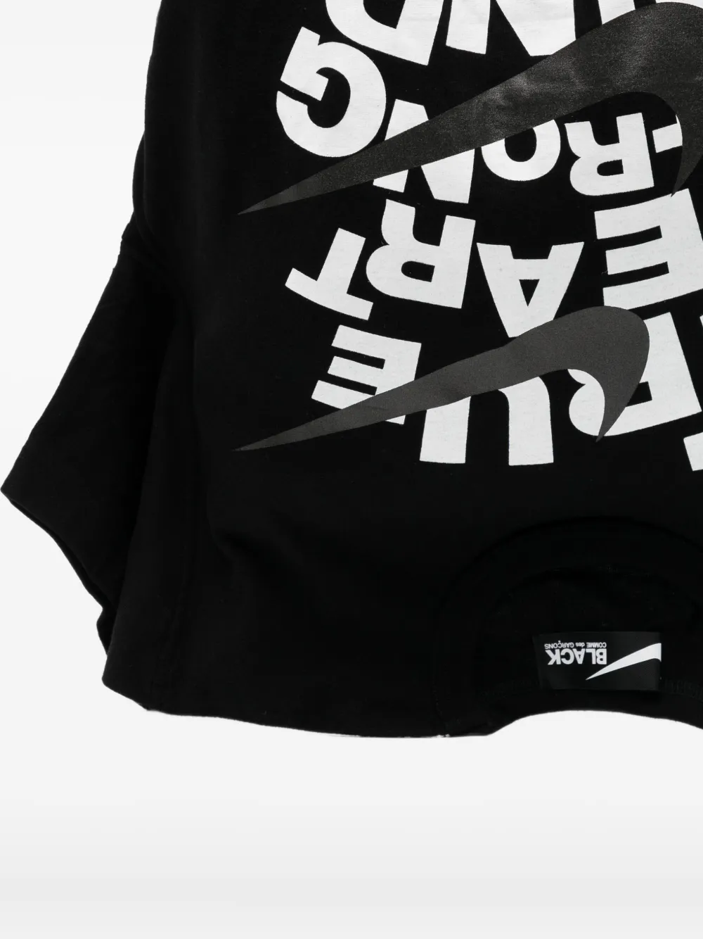 Black Comme Des Garçons X Nike Printed Tote Bag In Black
