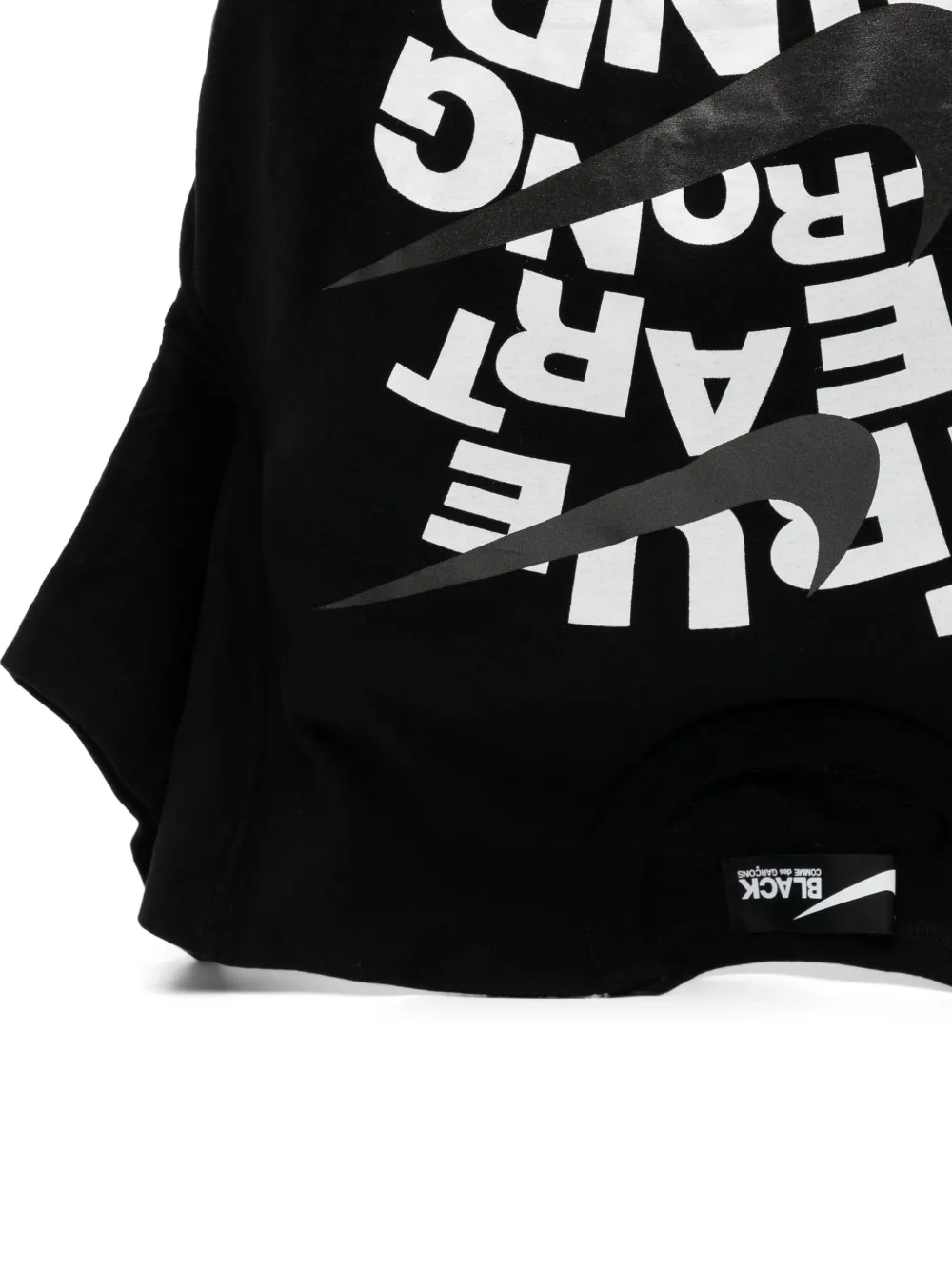 Black Comme Des Garçons x Nike shopper met print Zwart