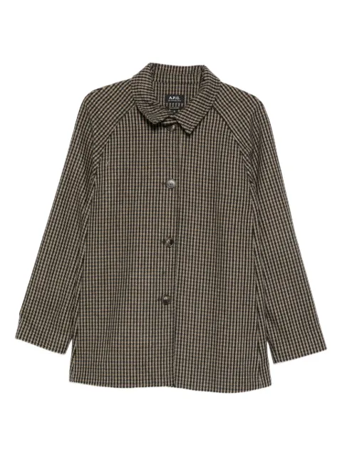 A.P.C. Buttoned check coat