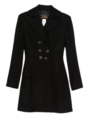 Versace ウールカシミア Aラインコート | ブラック | FARFETCH JP