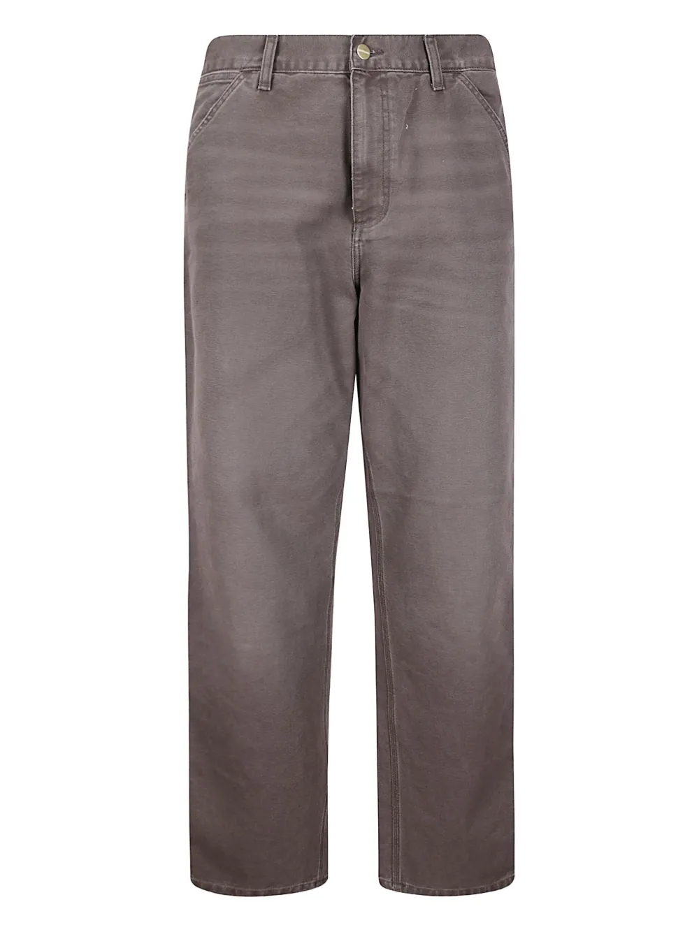Carhartt Logo-patch Trousers In Brown