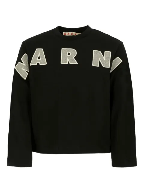 Marni Kids logo-appliqué cotton T-shirt