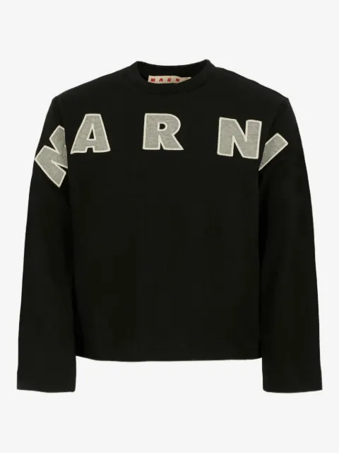 Marni Kids logo-appliqué cotton T-shirt