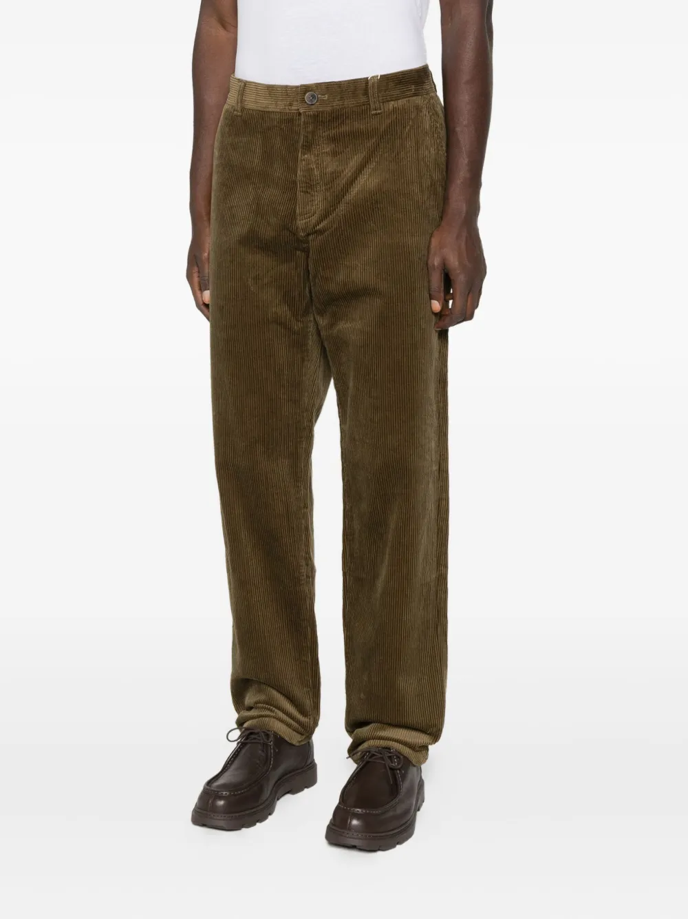 Les Deux Ribfluwelen broek met zak Groen