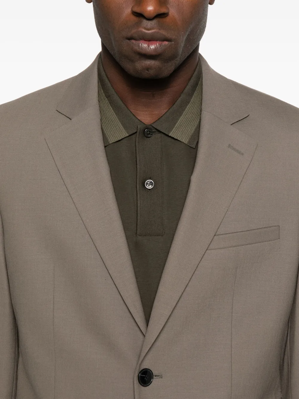 Hugo Boss Wool Blend Single-breasted Suit In Brown