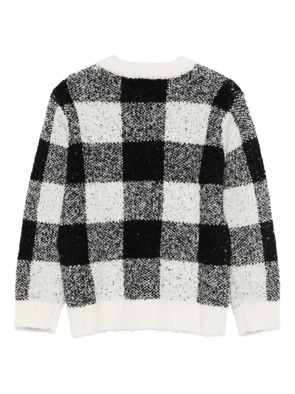 Stella Mccartney Checkered Jumper In Black