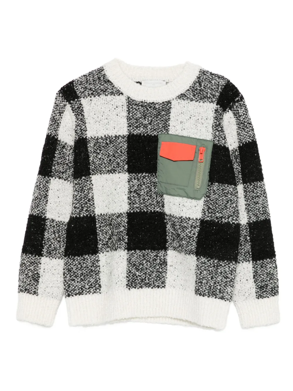 Stella McCartney Kids checkered jumper - Nero