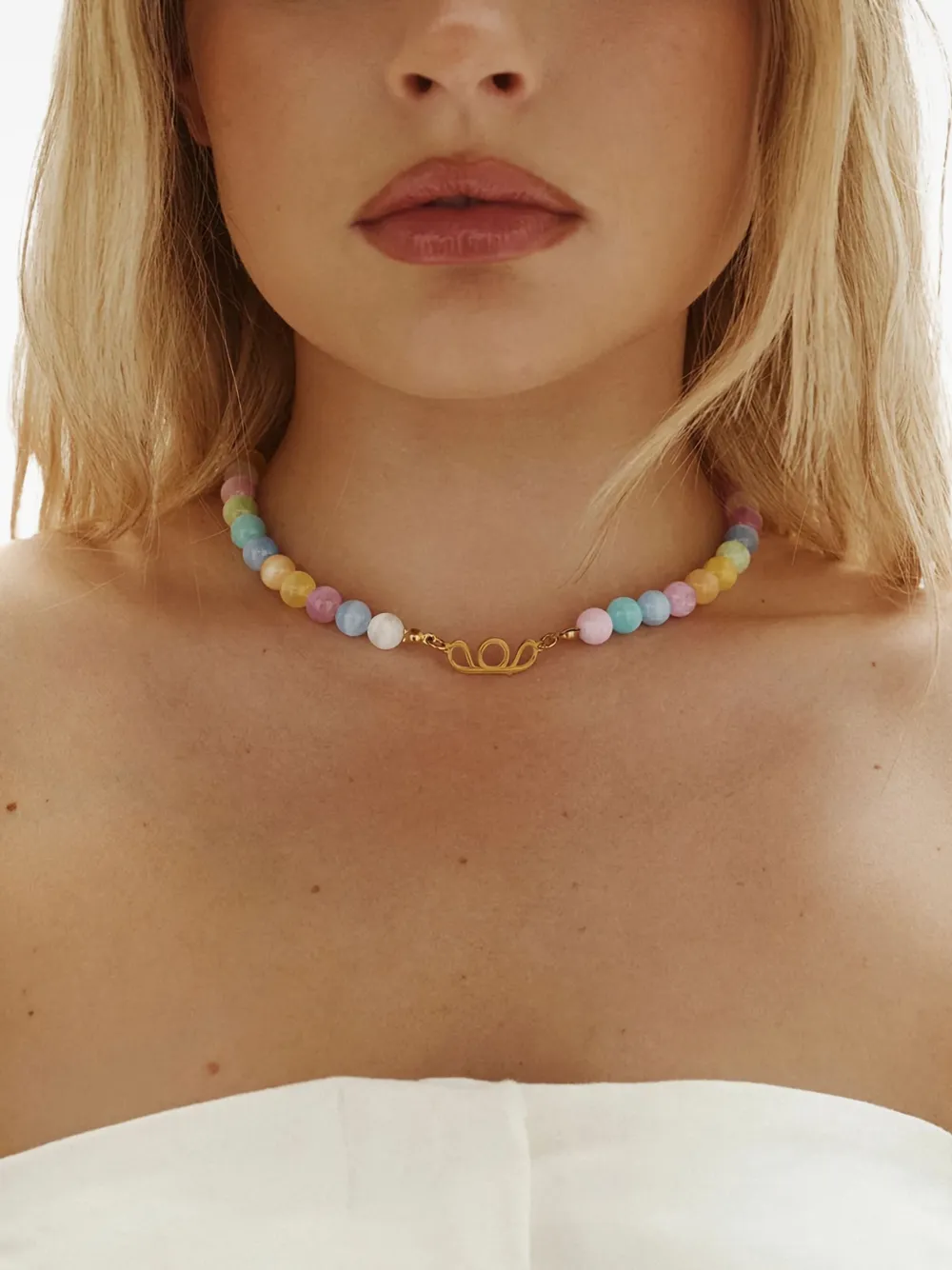 Labelled Jewellery Selene beaded choker - Goud