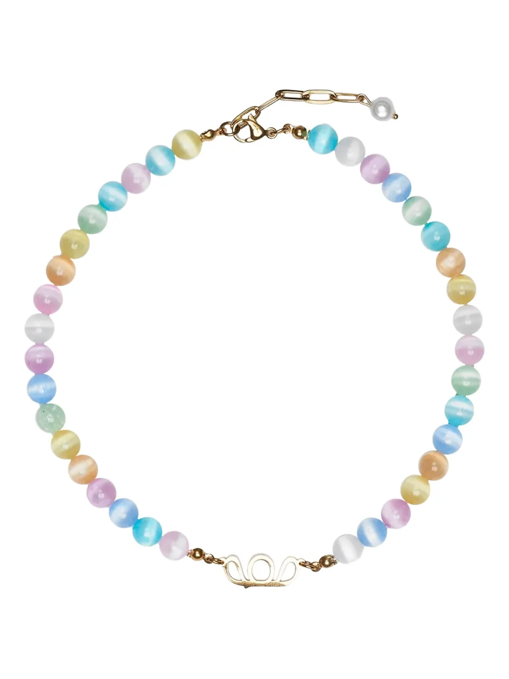 Labelled Jewellery Selene Beaded Choker In Gold
