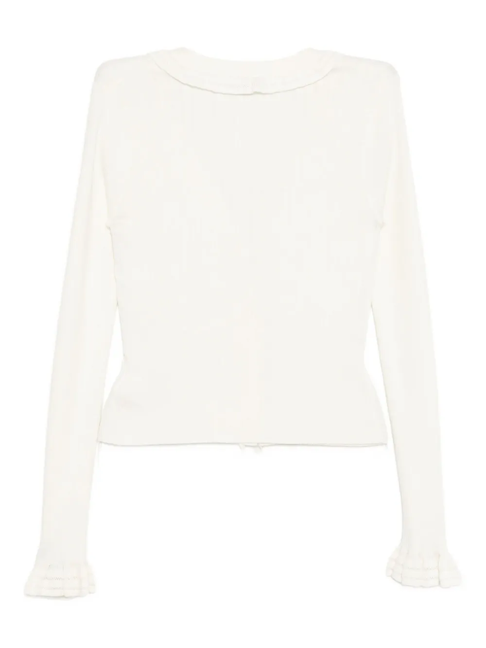Paige Womens Antique White Demetra V-neck Cotton-blend Cardigan In White