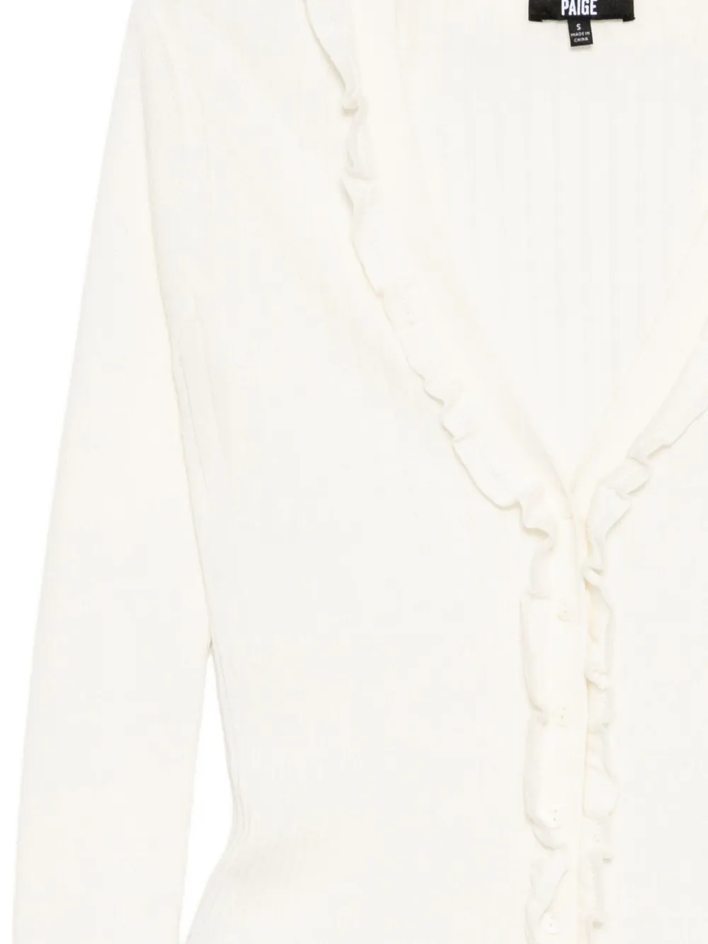 Paige Womens Antique White Demetra V-neck Cotton-blend Cardigan In White