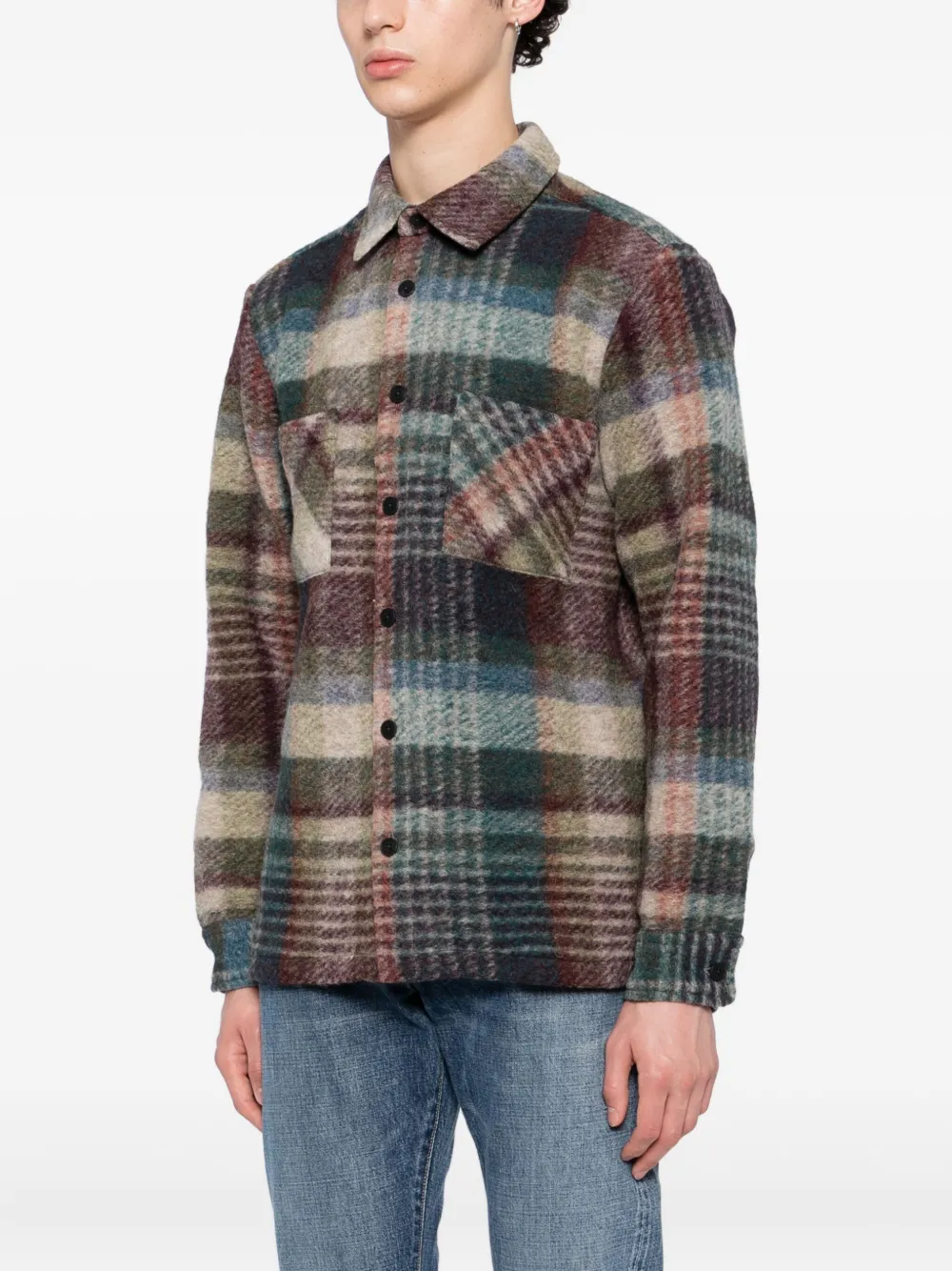 Wax London Geruit shirtjack Blauw