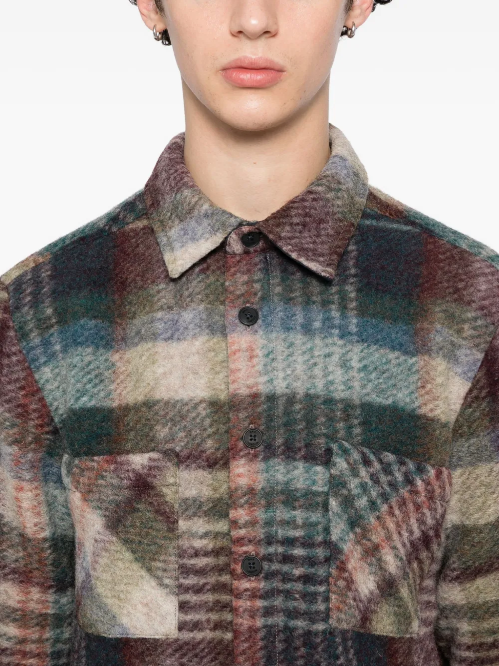 Wax London Geruit shirtjack Blauw