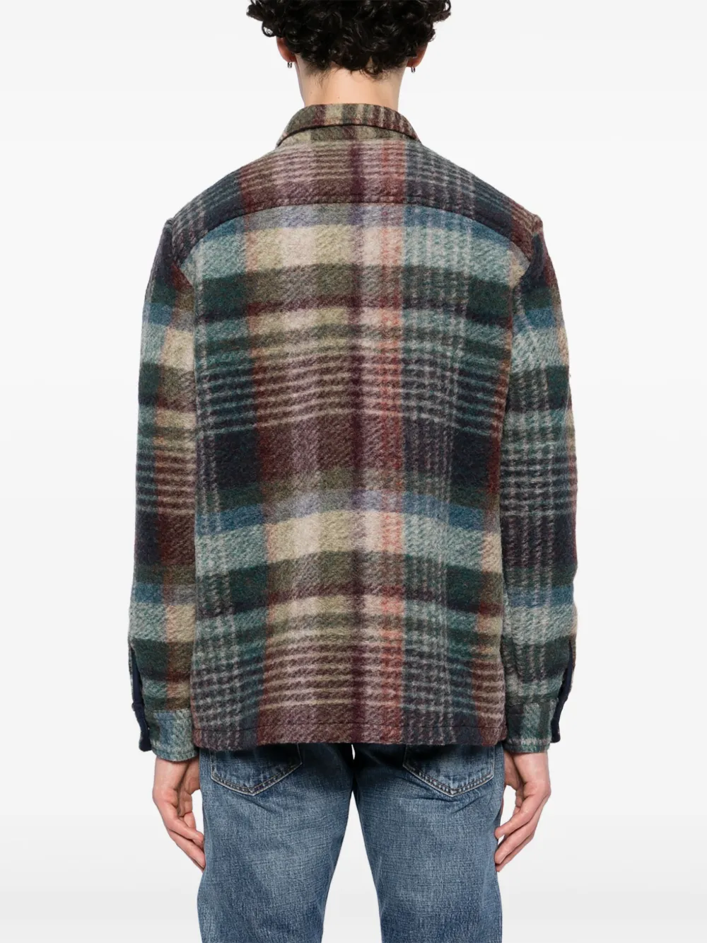 Wax London Geruit shirtjack Blauw