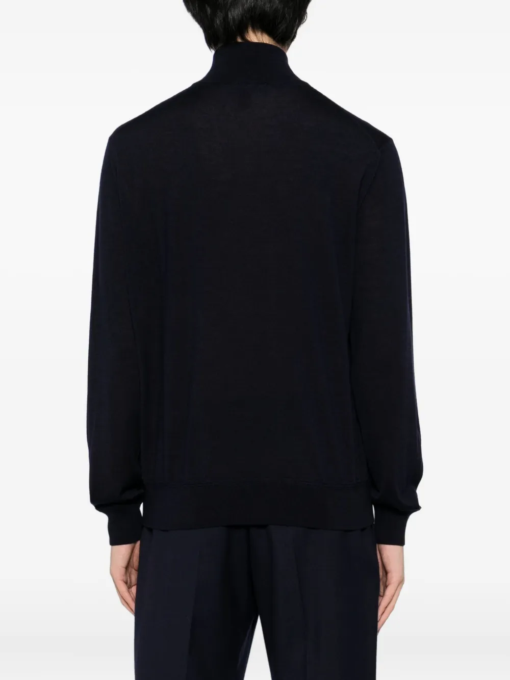 Canali Zipped Top In Blue