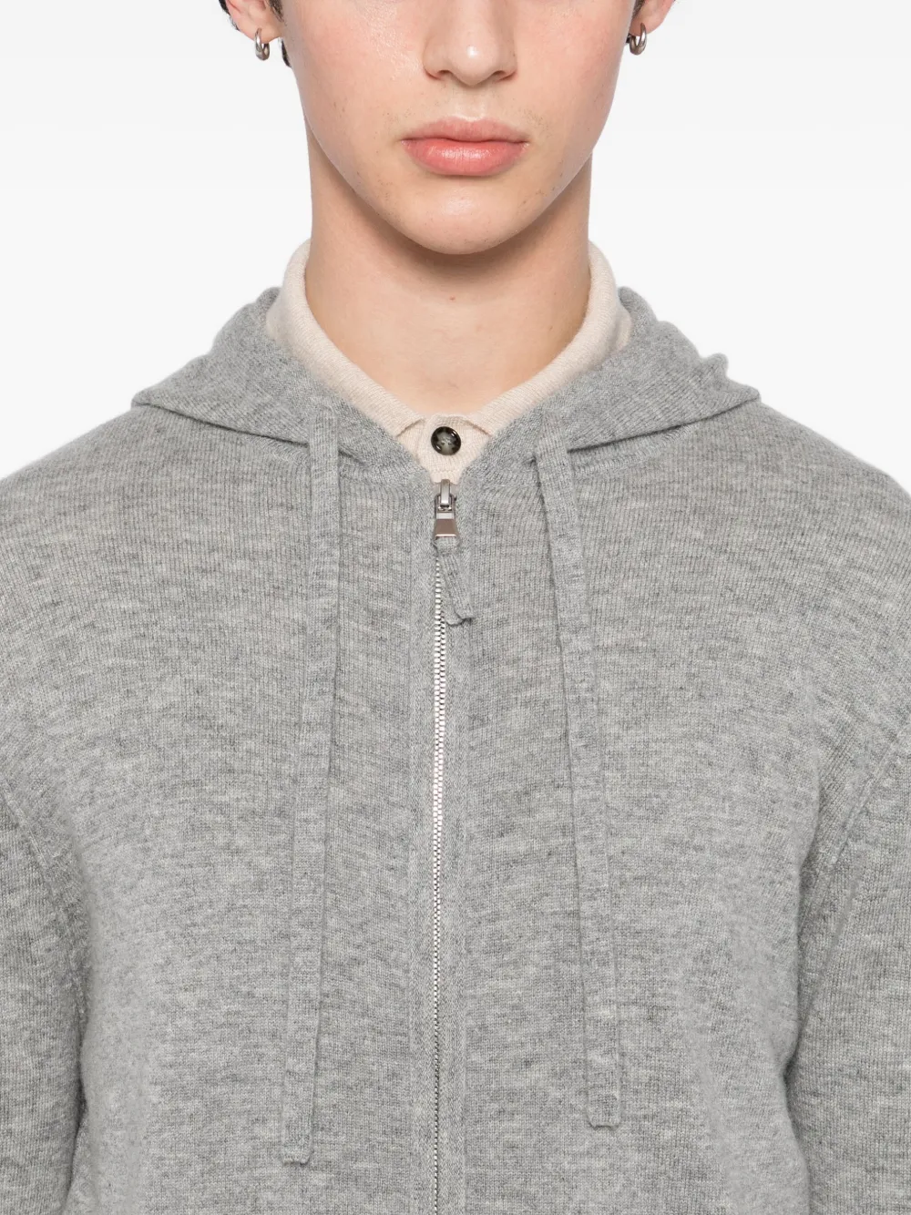 Allude Vest met capuchon Grijs