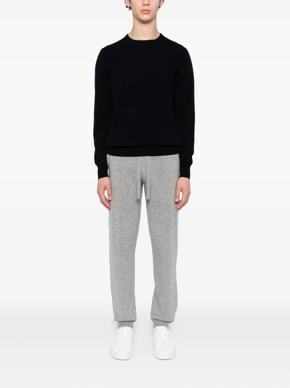 Allude Wollen gebreide broek - Grijs