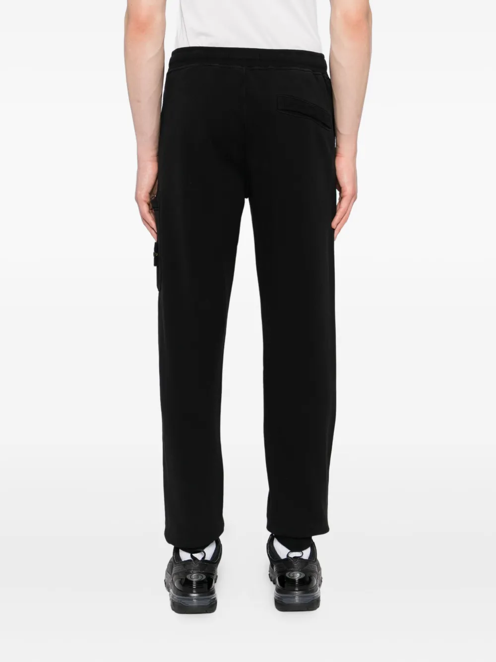 Stone Island Broek met logopatch Zwart