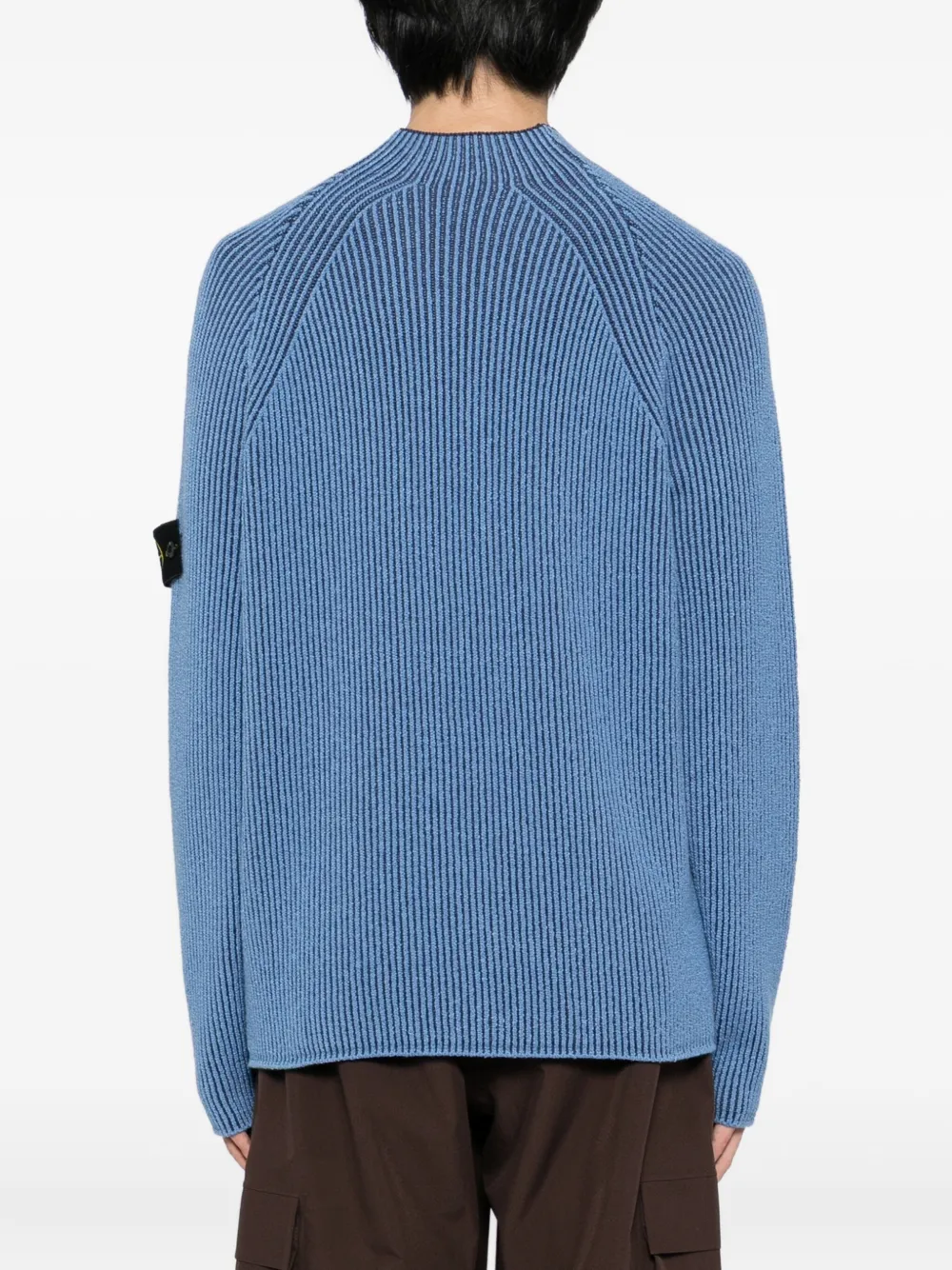 Stone Island Trui met logopatch Blauw