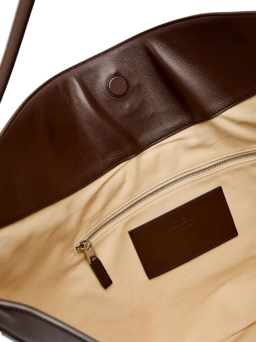 Jacquemus The Ovalo leather large shoulder bag - Bruin