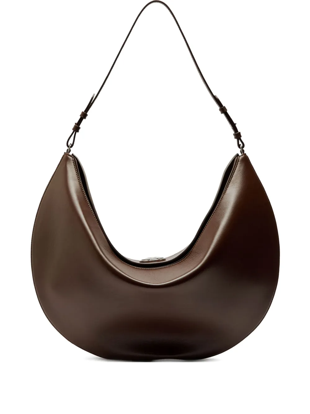 Jacquemus The Ovalo leather large shoulder bag | Brown | Image 1