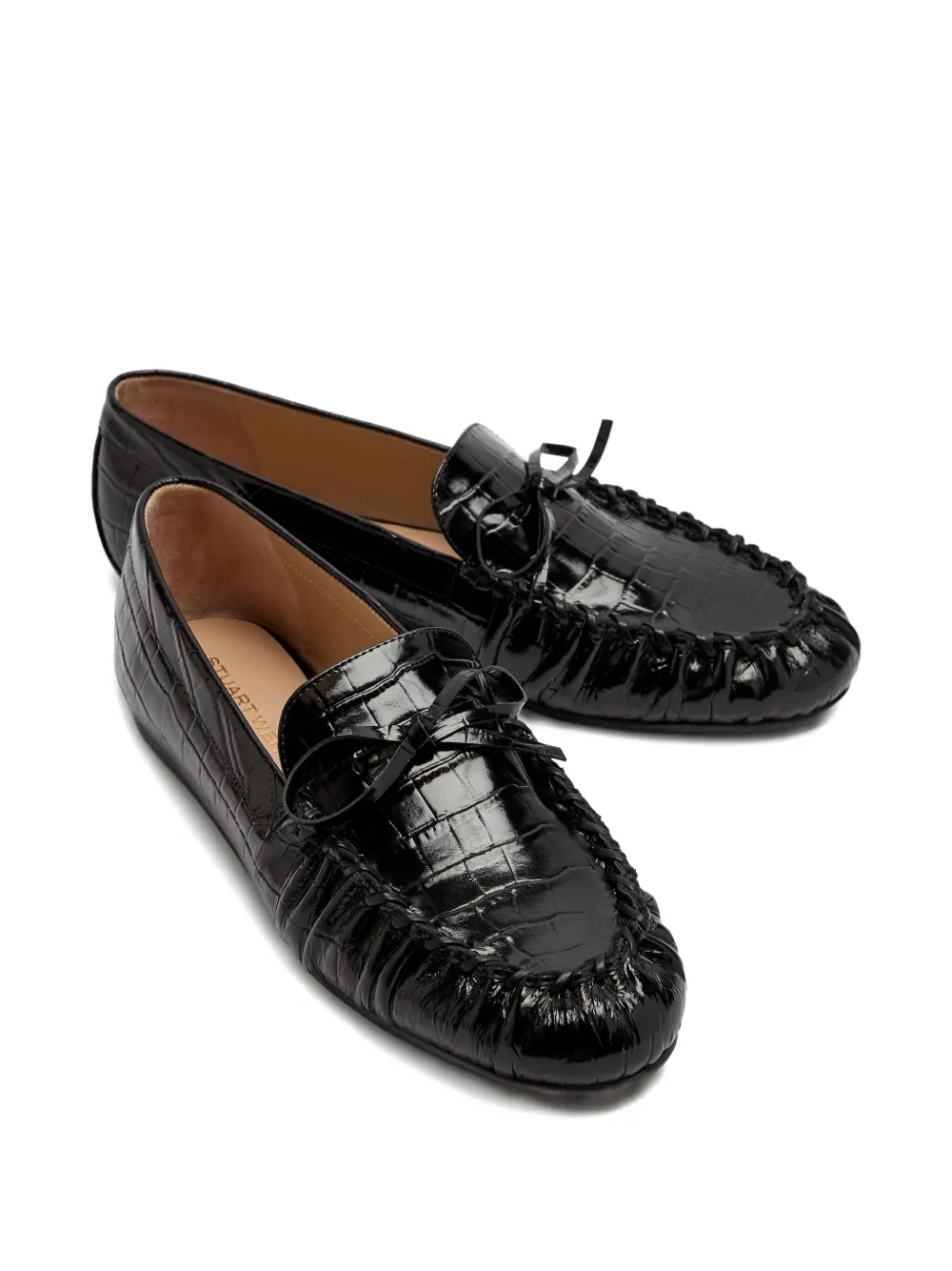 Stuart Weitzman mocasines Britt Bow con efecto de cocodrilo | Image 2
