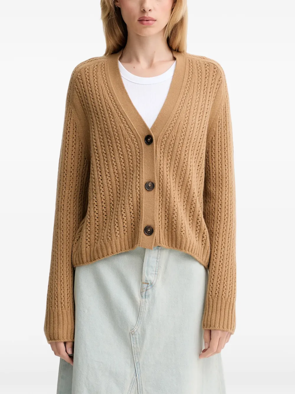 Marc O'Polo button-fastening cardigan | Brown | Image 1
