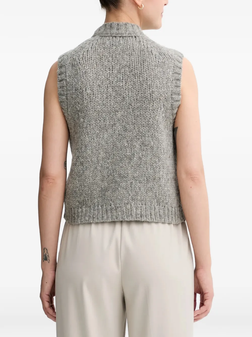 Marc O'Polo Vest met V-hals Grijs