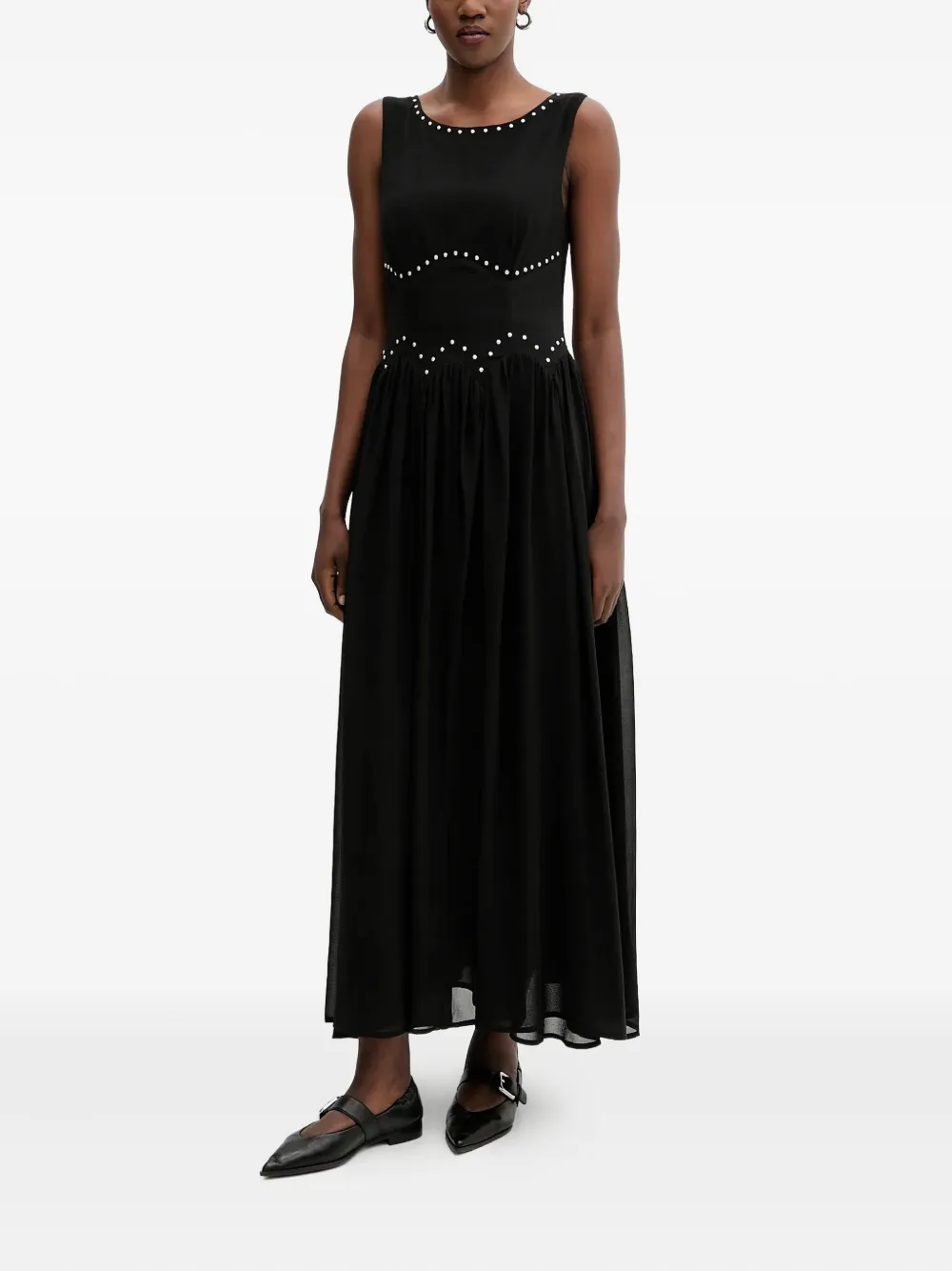 Never Fully Dressed Embellished Maxi Dress In Black