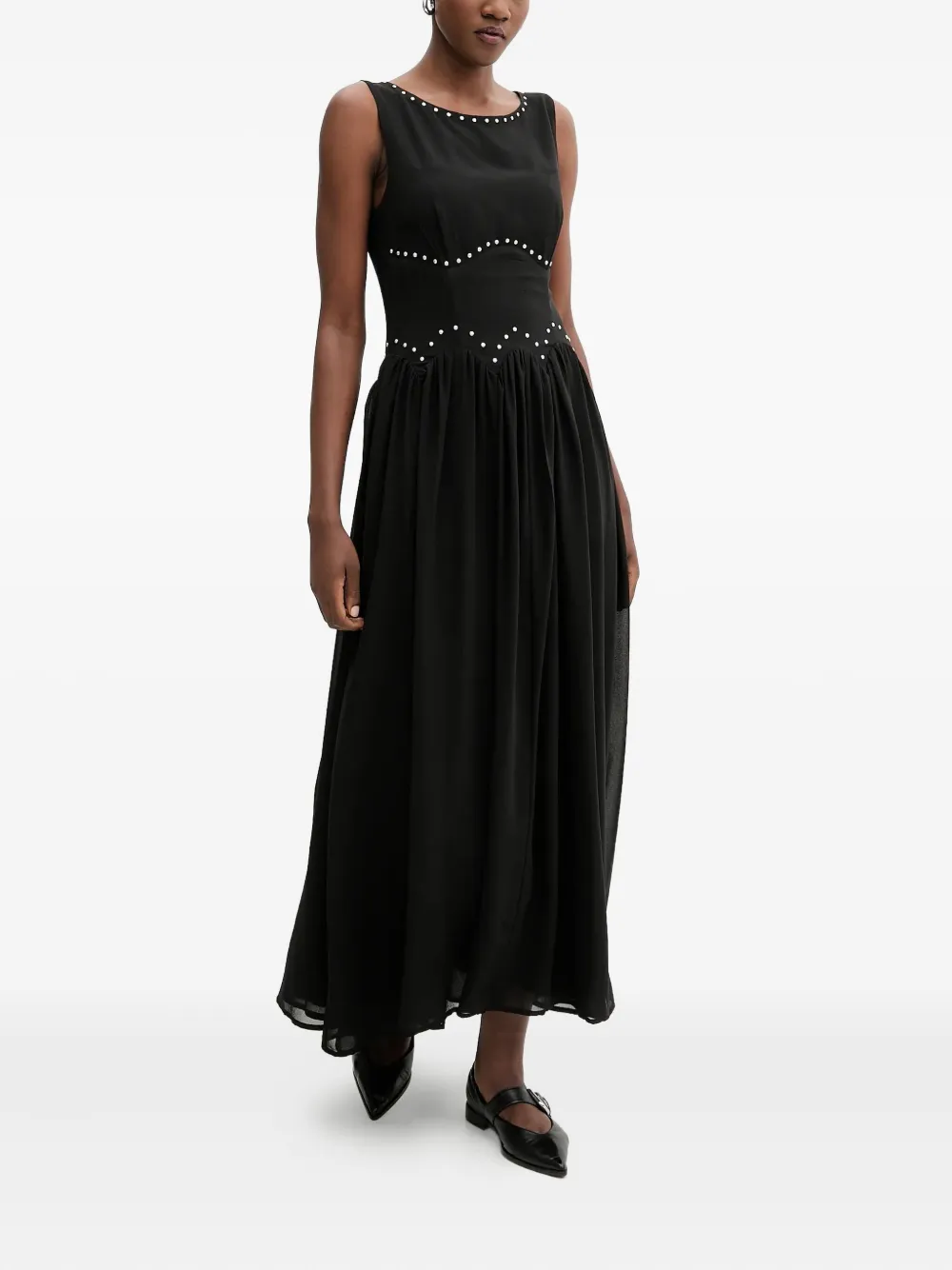 NEVER FULLY DRESSED embellished maxi dress - Zwart