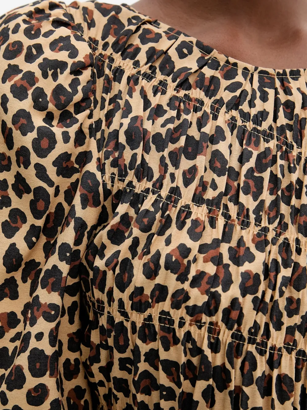 NEVER FULLY DRESSED Mini-jurk met dierenprint Beige