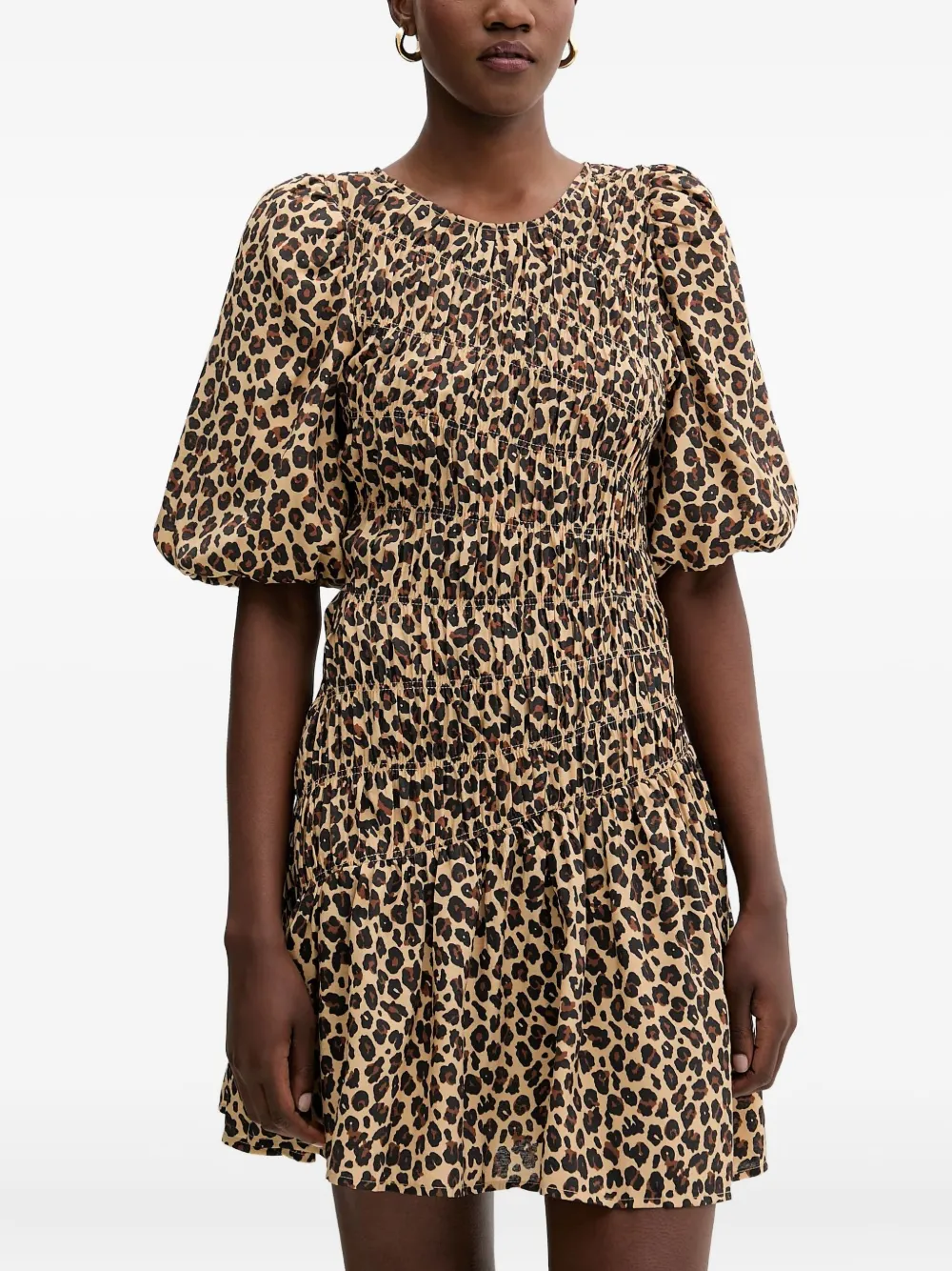 NEVER FULLY DRESSED animal-print mini dress - ニュートラル