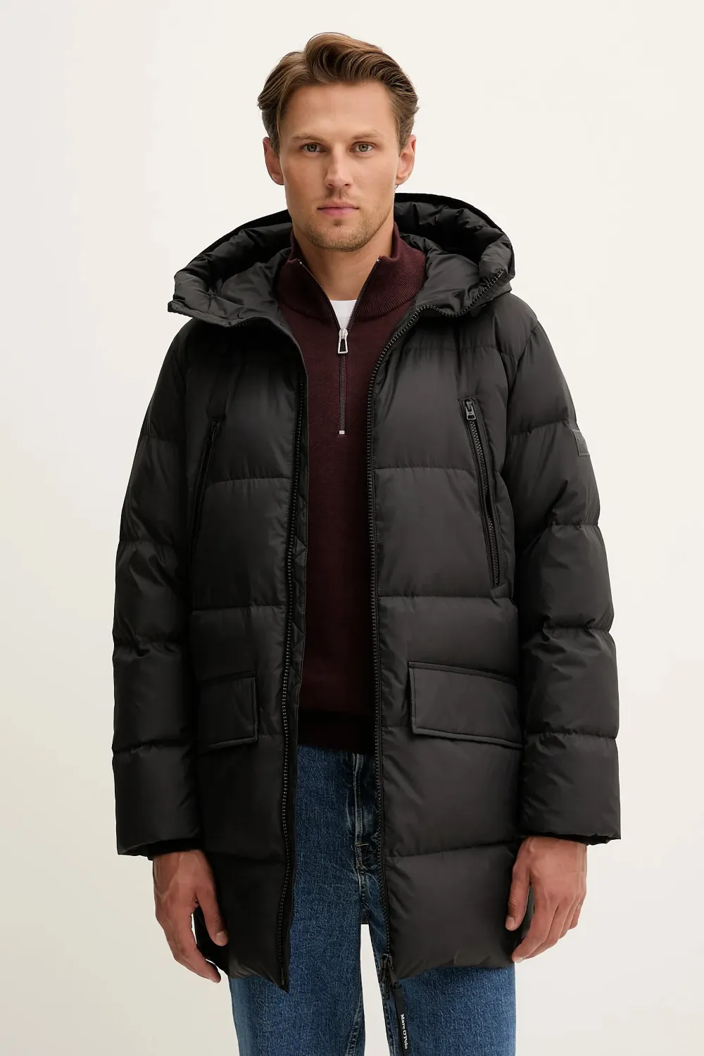 Marc O'Polo hooded zip coat | negro | Image 1