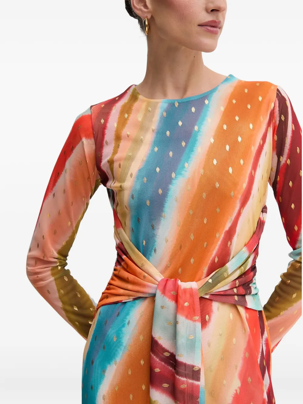 Never Fully Dressed Knot Maxi Dress In Orange