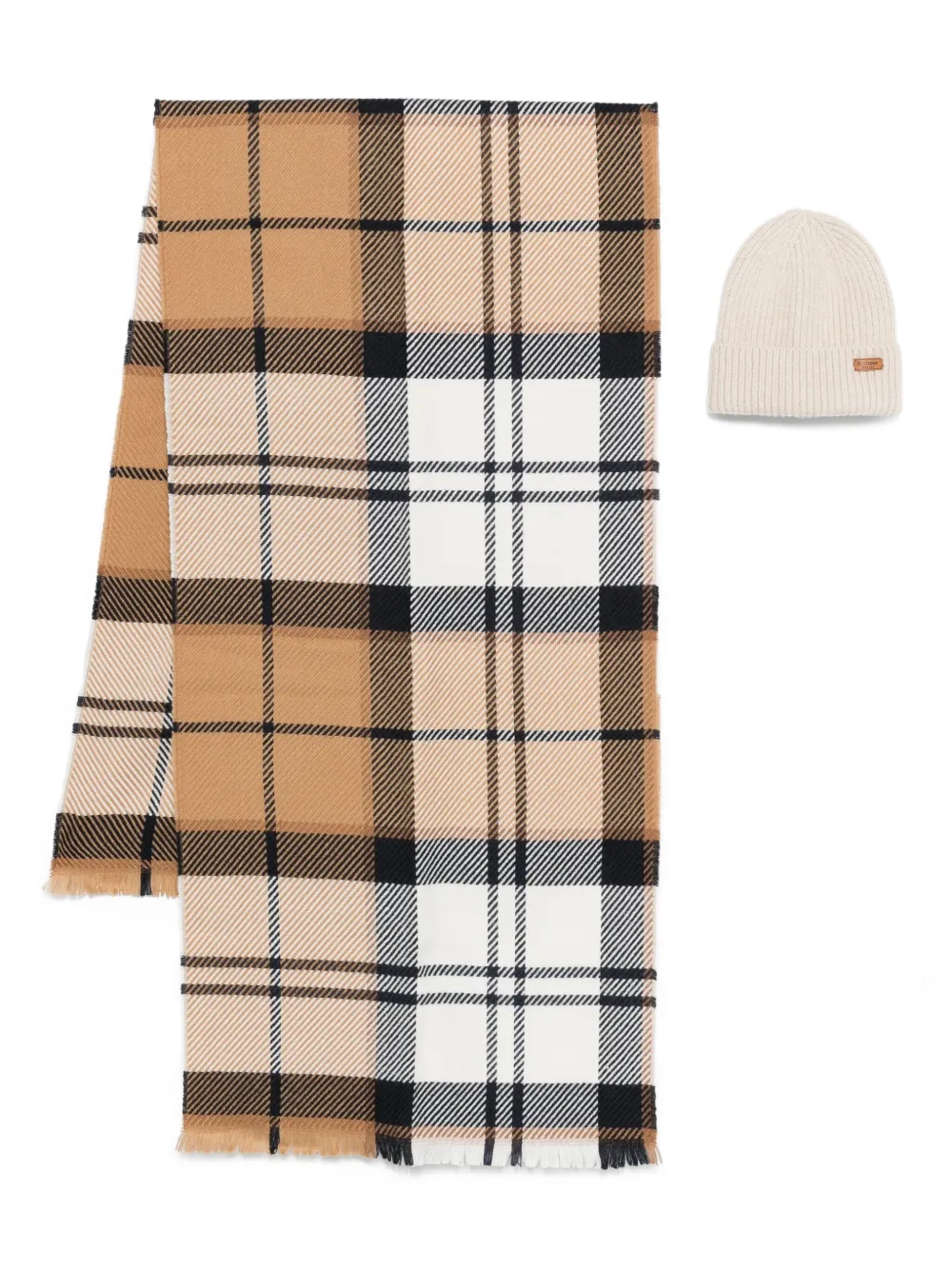 Barbour check-print scarf | Brown | Image 1