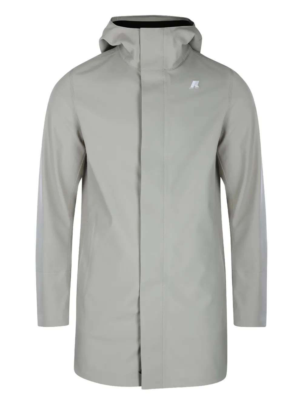 K-way Hooded Longline Jacket In Animal Print