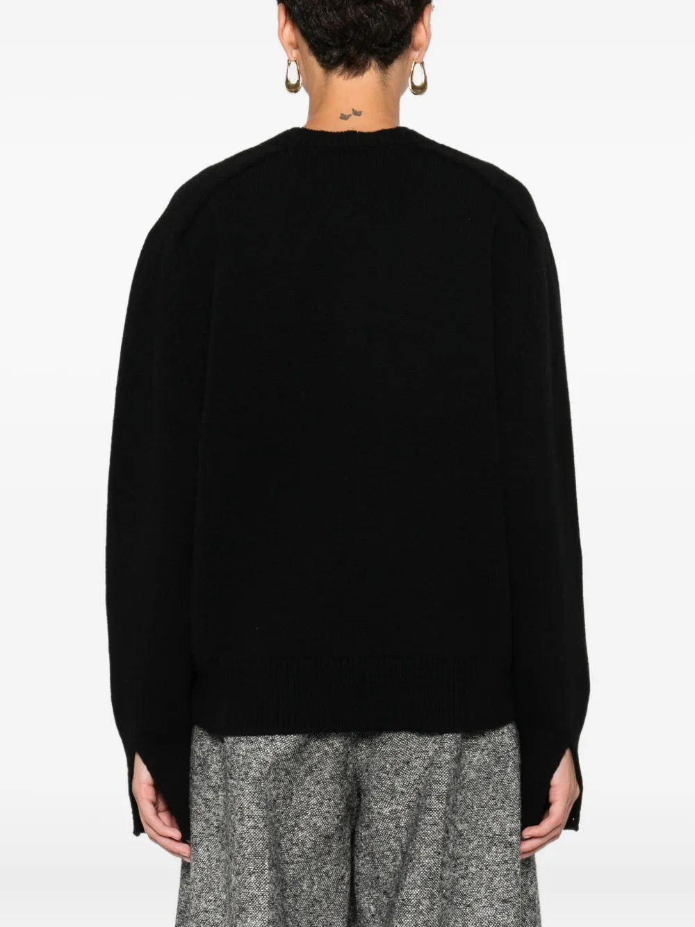 Rohe V-neck Wool Jumper In Black