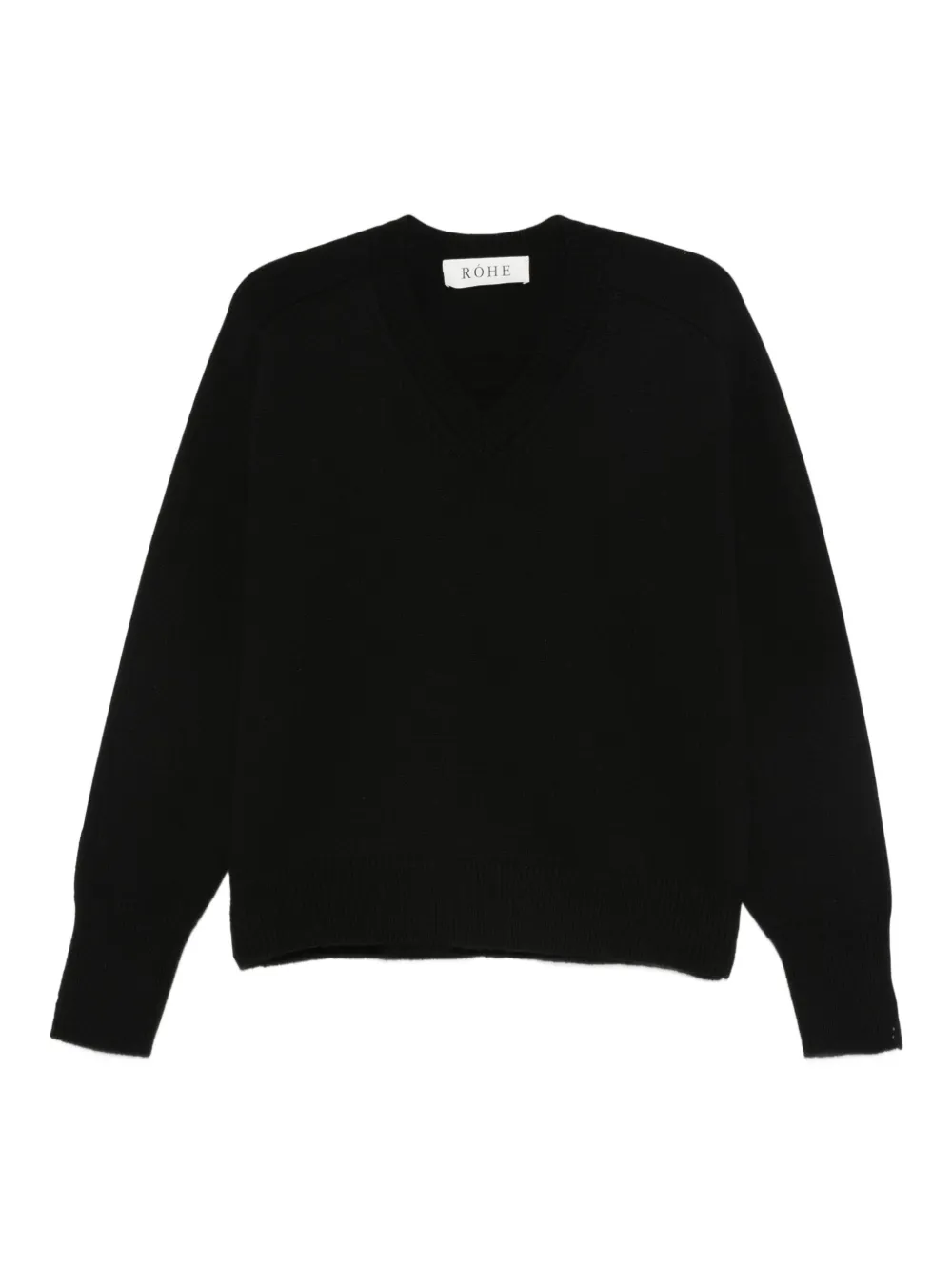 Róhe V-neck sweater | Black | Image 1