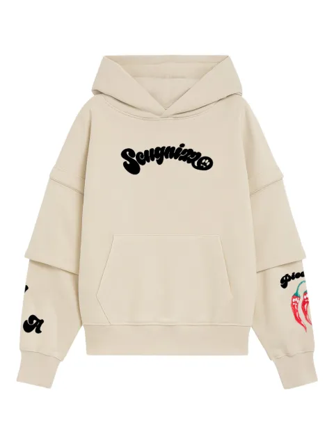 BARROW layered graphic hoodie