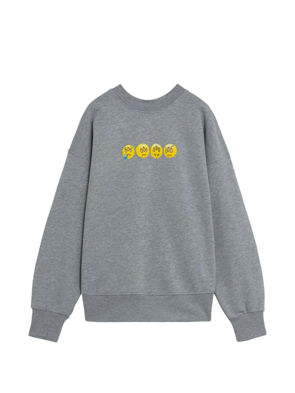 BARROW smiley-print sweatshirt - Grigio
