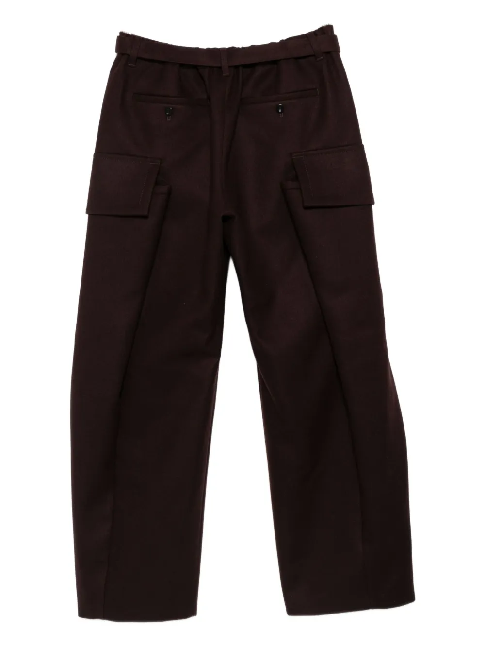 Sacai belted cargo trousers - Bruin